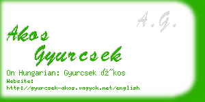 akos gyurcsek business card